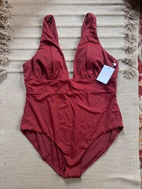 Andie swim suit Mykonos Truffle mahogany gorgeous NWT women’s XL NEW